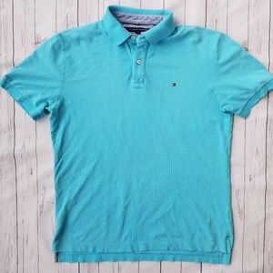 🕶 Tommy Hilfiger (L) Classic Fit Turquoise Polo